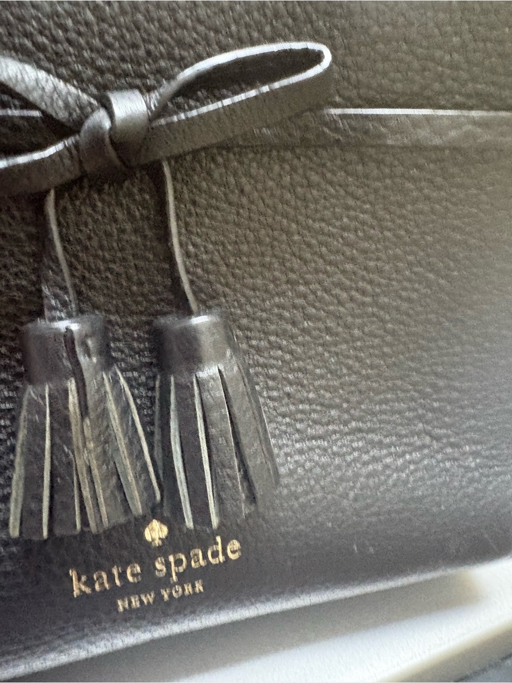 kate spade Black Mini Leather Satchel with Tassels REHAB - Picture 2 of 11